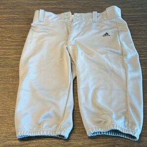 Adidas Youth Boys Climalite Short Baseball Pants Size L Grey